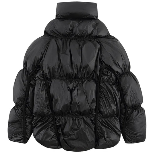 Urban Frost: Pleated Stand Collar Parka | The Urban Clothing Shop™