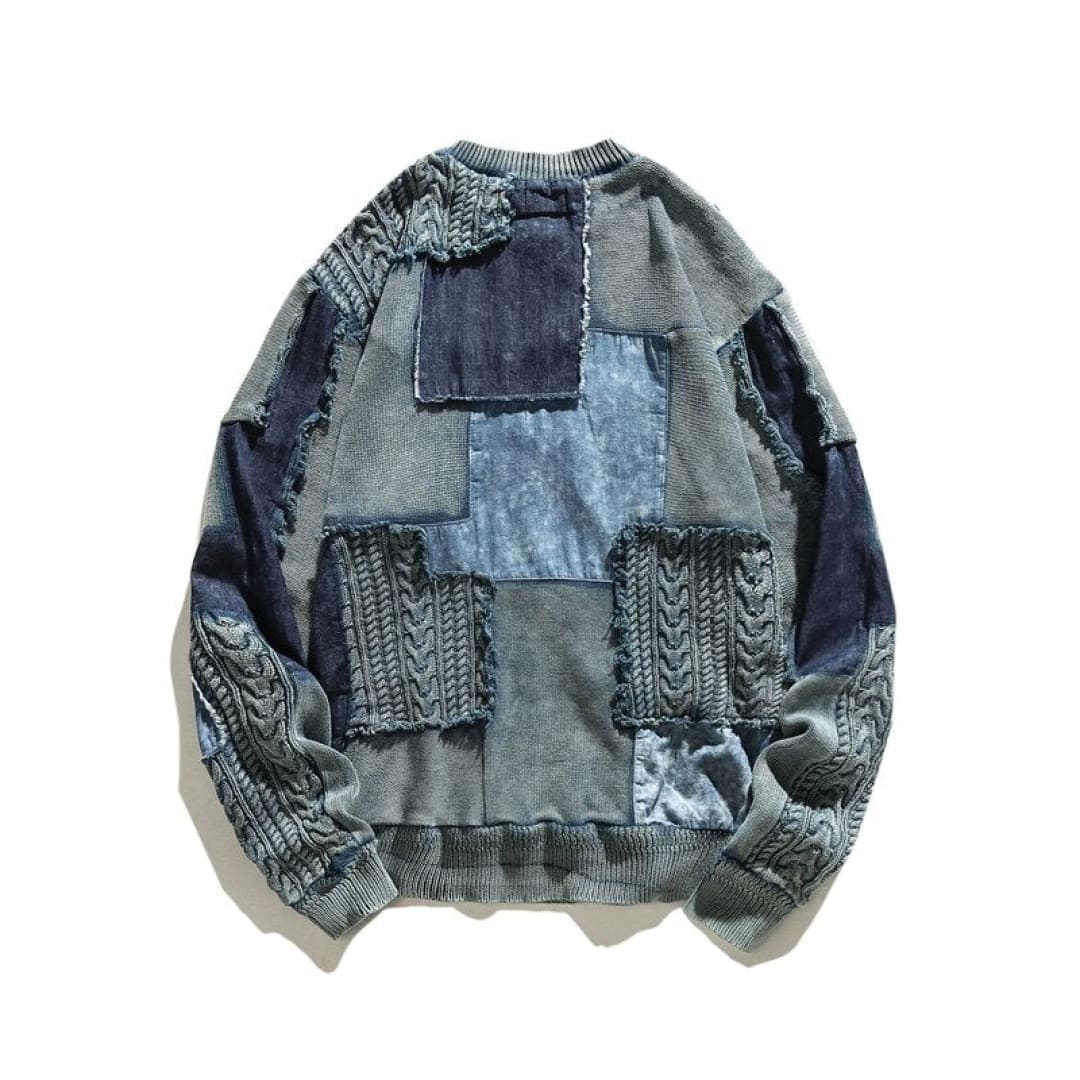 Urban Survivor: The Patchwork Pioneer Pullover Sweater | The Urban Clothing Shop™