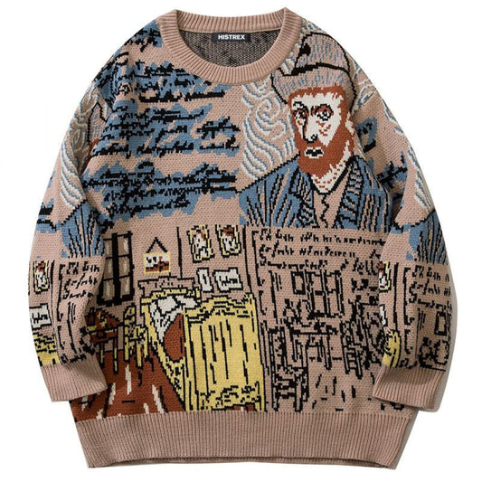 Van Gogh™ Sunflower Vintage Pullover Sweater | The Urban Clothing Shop™