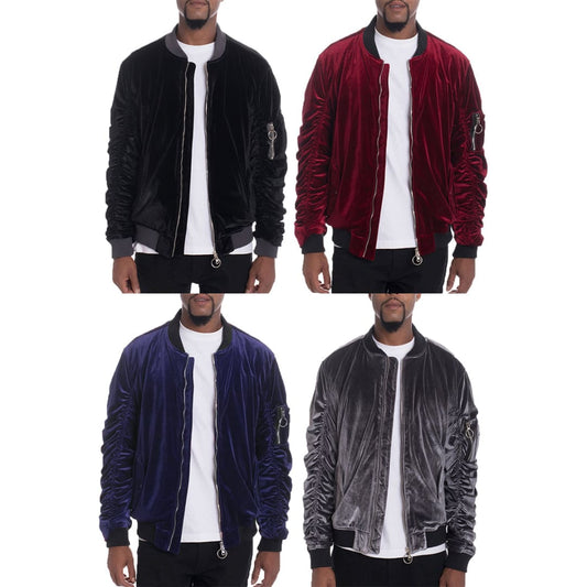 Velour Bomber Jacket | The Urban Clothing Shop™