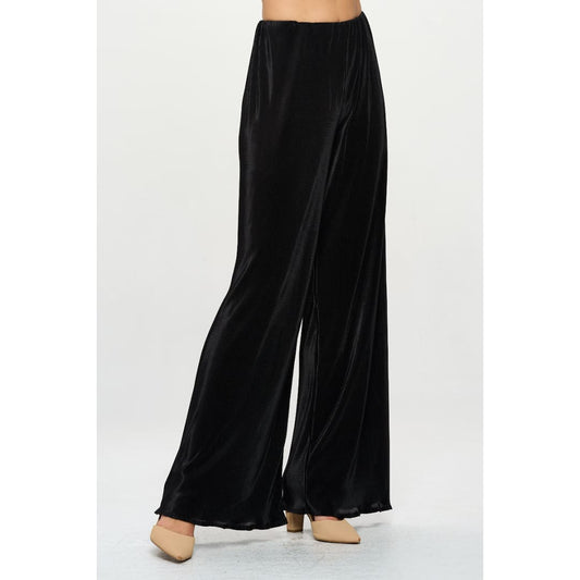 Vibrant Plisse Lined Straight Pants | The Urban Clothing Shop™