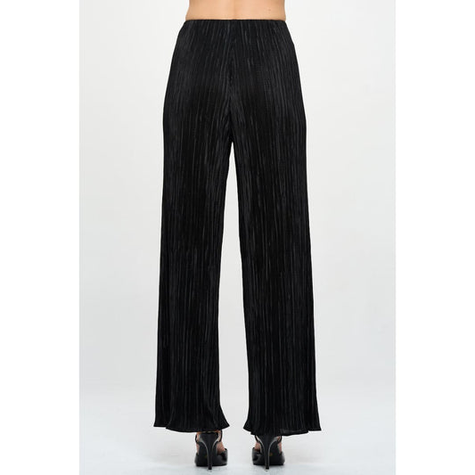 Vibrant Plisse Lined Straight Pants | The Urban Clothing Shop™