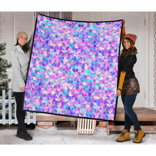 Violet & Pink Dream Geometric Premium Quilt | The Urban Clothing Shop™