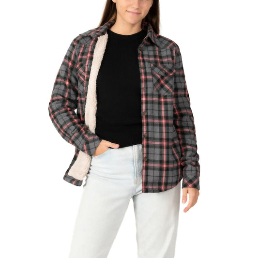 Women’s Flannel Shirt Jacket,Sherpa-Lined Plaid | FlannelGo