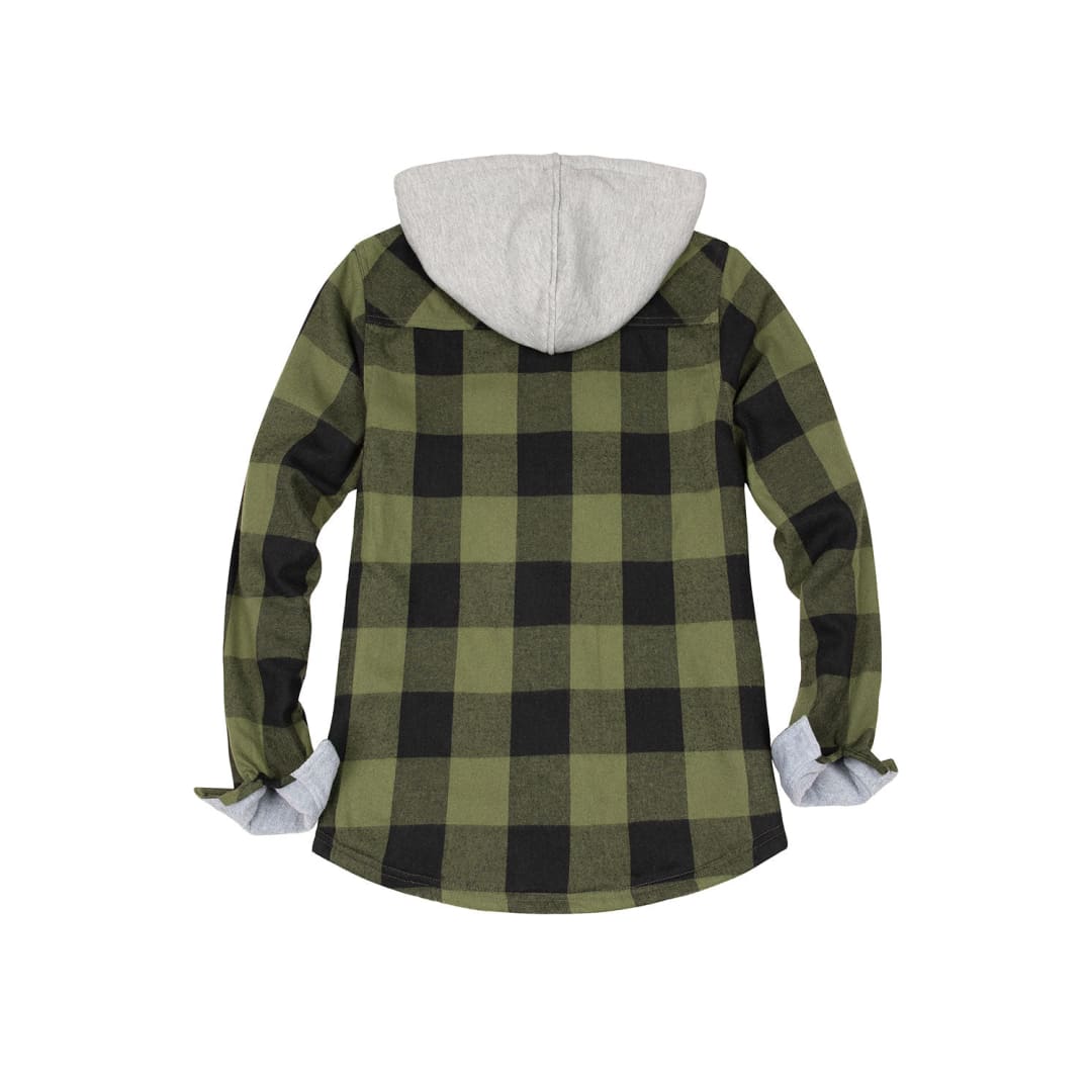 Women’s Matching Family Green Fleece Lined Flannel Shirt | FlannelGo