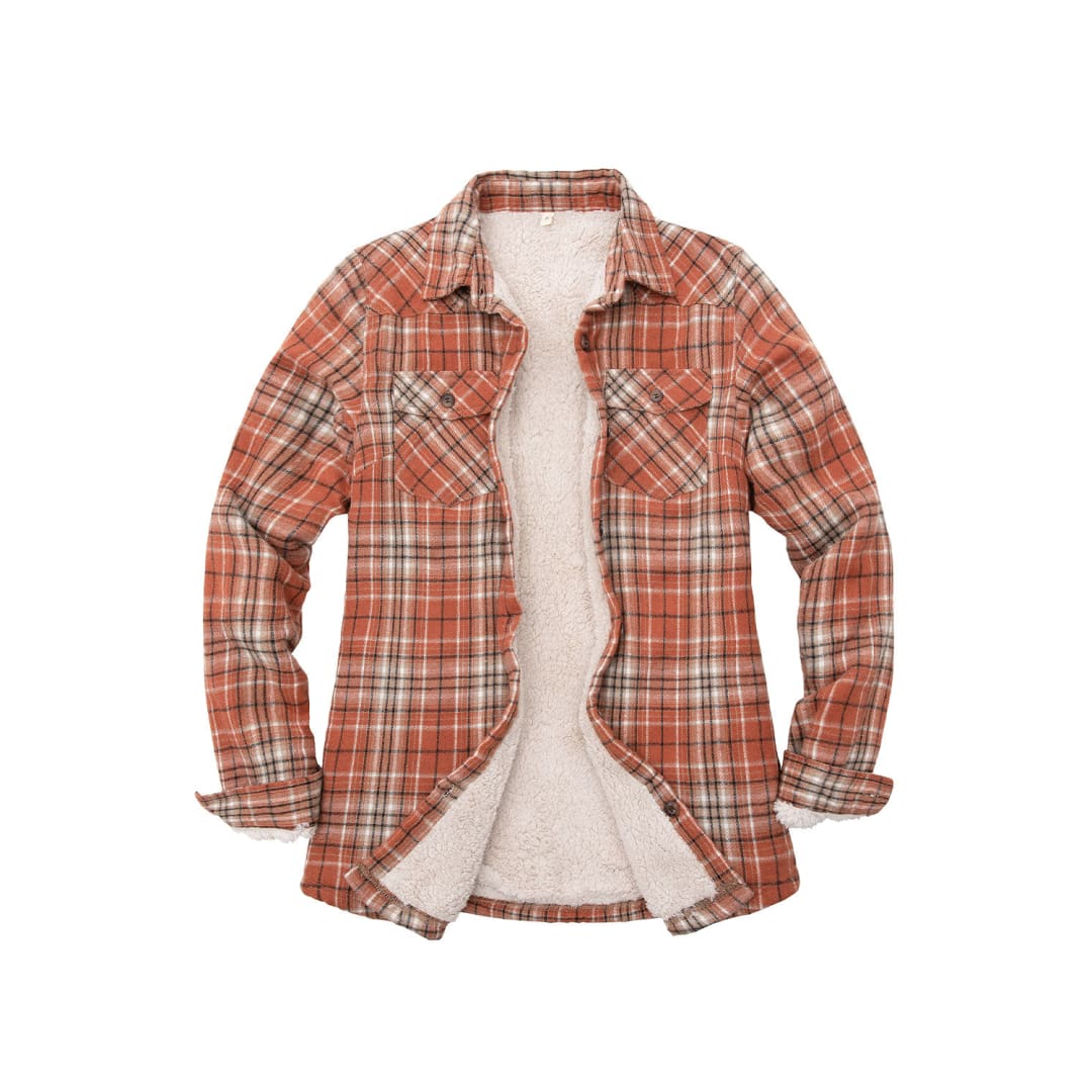 Women’s Sherpa Lined Flannel Shirt Jacket,Button Down Flannel Shacket | FlannelGo