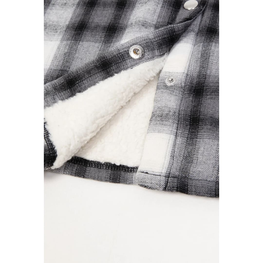 Women’s Sherpa-Lined Snap Button Flannel Jacket with Fleece Hood | FlannelGo