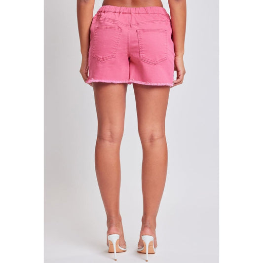 YMI Jeanswear Full Size Drawstring Raw Hem Shorts | The Urban Clothing Shop™