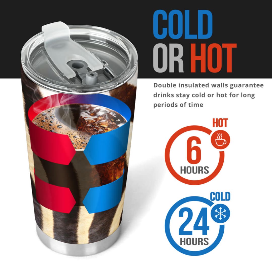 Zebra Print Insulated Tumbler | The Urban Clothing Shop™