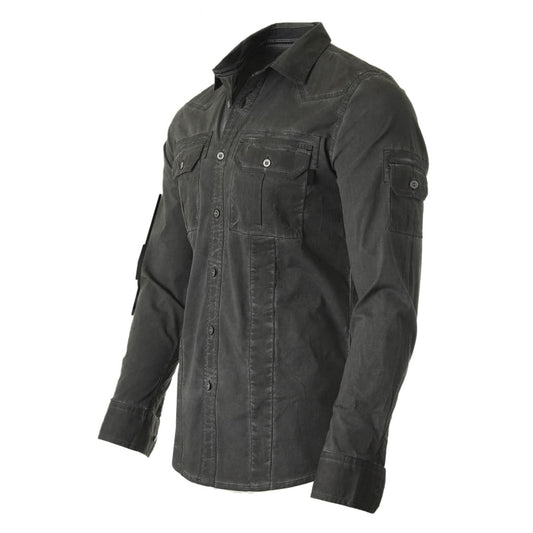 ZIMEGO Men’s Stretch Flex Slim Color Washed Vintage Rugged Fashion Button Shirts