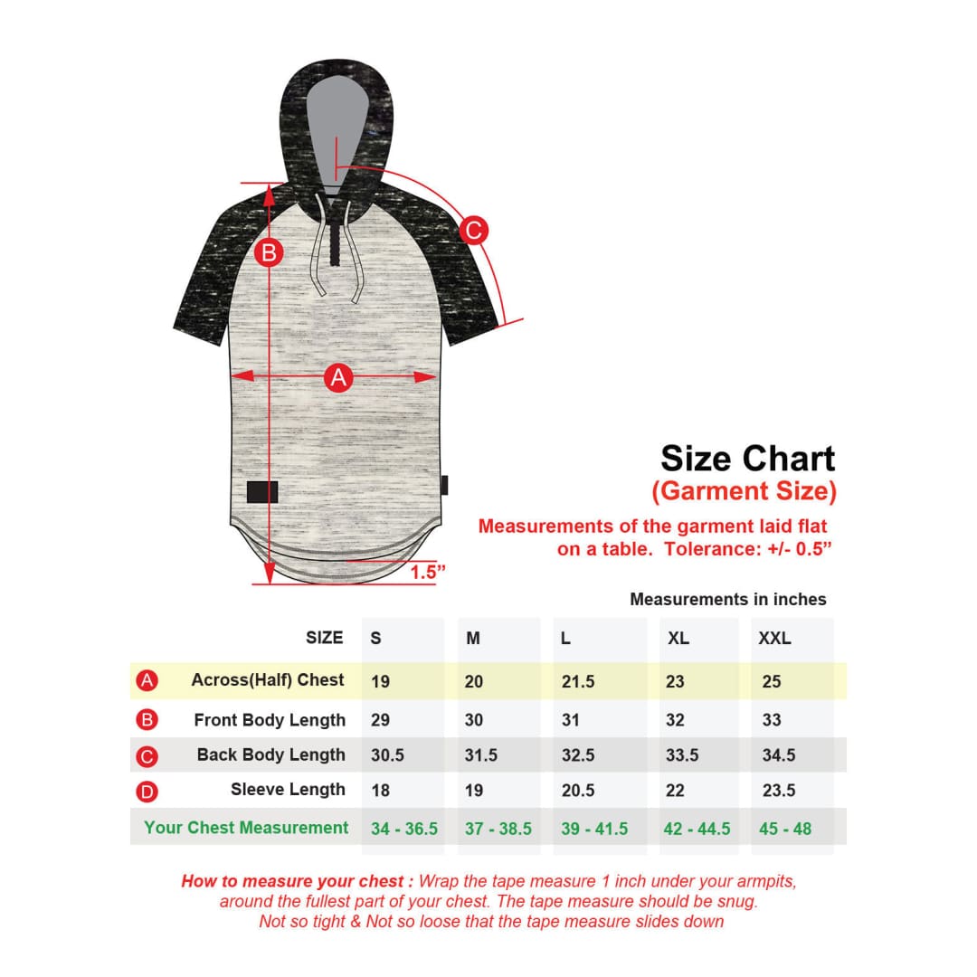 Urban Raglan Henley Hoodie Tee | ZIMEGO MEN