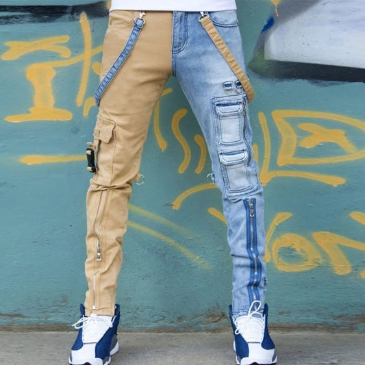 Bingo Patchwork Denim Jeans | The Urban Clothing Shop™