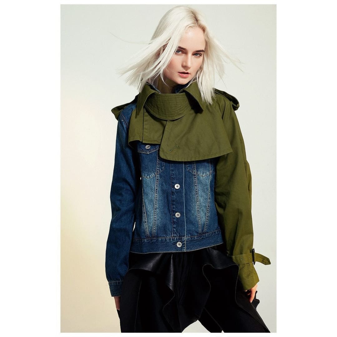 Cape Lapel Denim Jean Jacket | The Urban Clothing Shop™