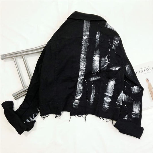 CHALKED™ Graffiti Jean Jacket | The Urban Clothing Shop™