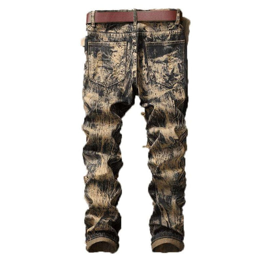 Destroyed Wash Ribbed Jeans | The Urban Clothing Shop™