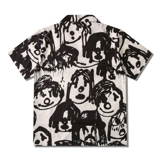 Fearful Face Print Beach Shirt | The Urban Clothing Shop™