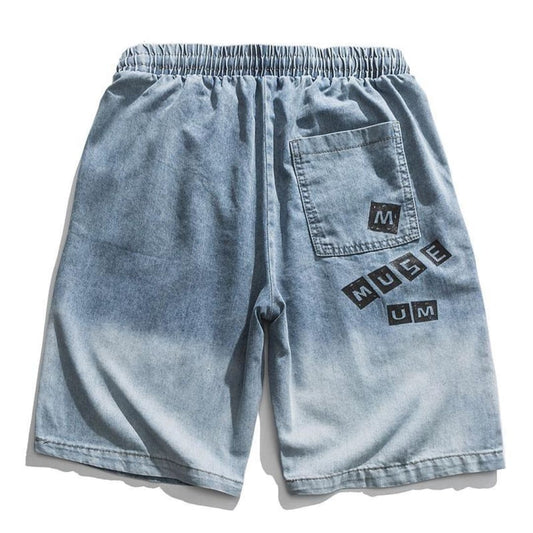 Gradient Graffiti Faded Denim Shorts | The Urban Clothing Shop™