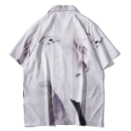 Graffiti Face Print Beach Shirt | The Urban Clothing Shop™