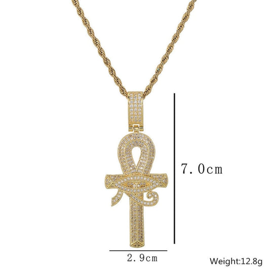 Iced Out Ankh Pendant Necklace | The Urban Clothing Shop™