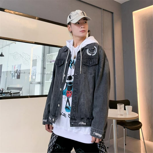 Smiley Face™ Denim Jean Jacket | The Urban Clothing Shop™