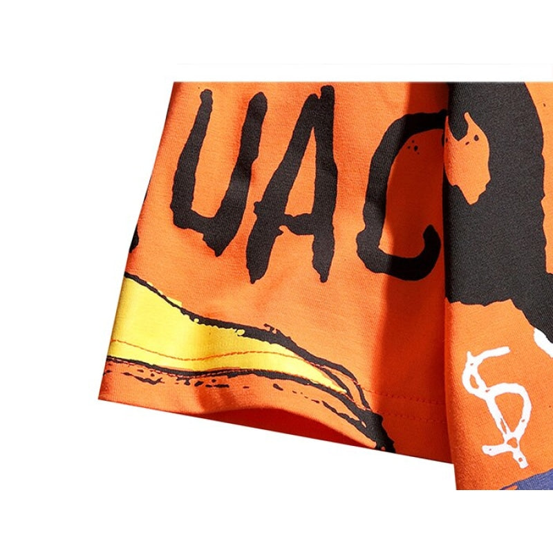 Streetwear T-shirt Men Women Graffiti 3d Print Tops Cotton Harajuku Short Sleeve