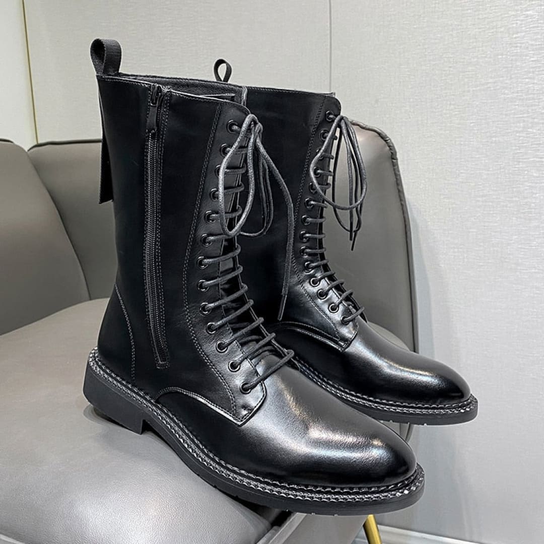 TUCS Leather Military Motorcycle Boots | The Urban Clothing Shop™