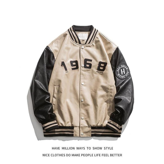 The Vintage Rider - 1968 Leather Motorcycle Letter Jacket | Urban Clothing Shop™