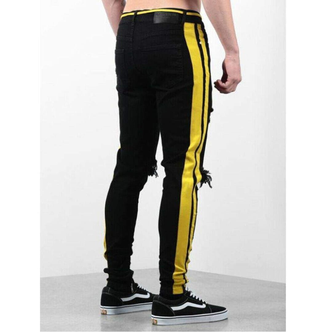 Yellow Bands™ Destroyed Jeans | The Urban Clothing Shop™
