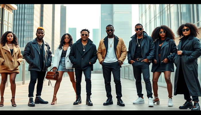 People showing fashion trends