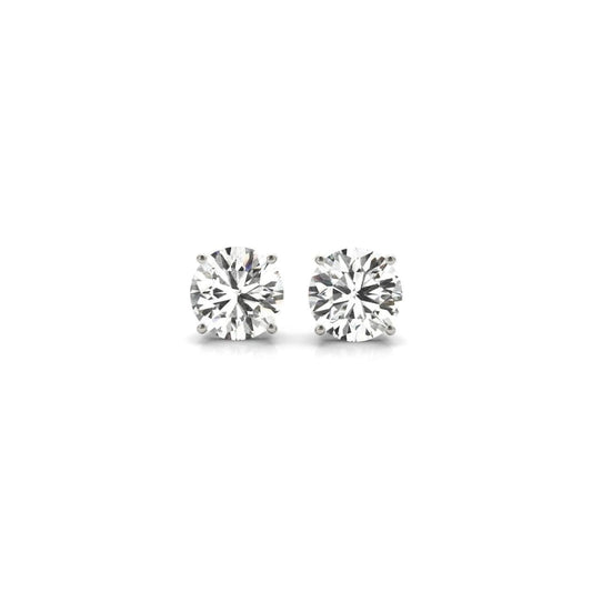 1 1/2 cttw Certified IGI Lab Grown Round Diamond Stud Earrings 14k White Gold (G/VS2)