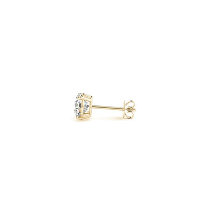 1 cttw Certified IGI Lab Grown Round Diamond Stud Earrings 14k Yellow Gold (G/VS2)