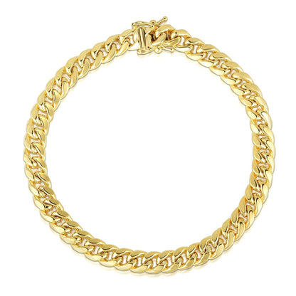 10.5mm 14k Yellow Gold Semi Solid Miami Cuban Bracelet | Richard Cannon Jewelry