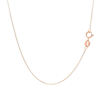 10k Rose Gold Cable Link Chain 0.5mm | Richard Cannon Jewelry