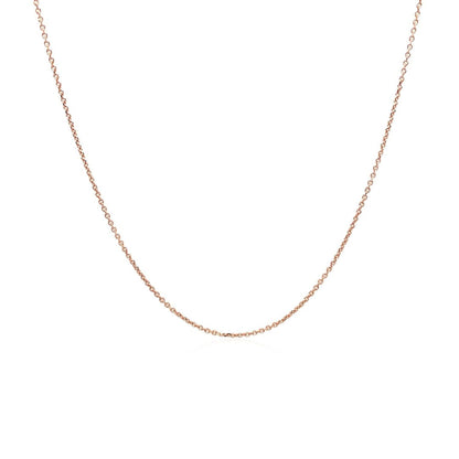 10k Rose Gold Cable Link Chain 0.5mm | Richard Cannon Jewelry