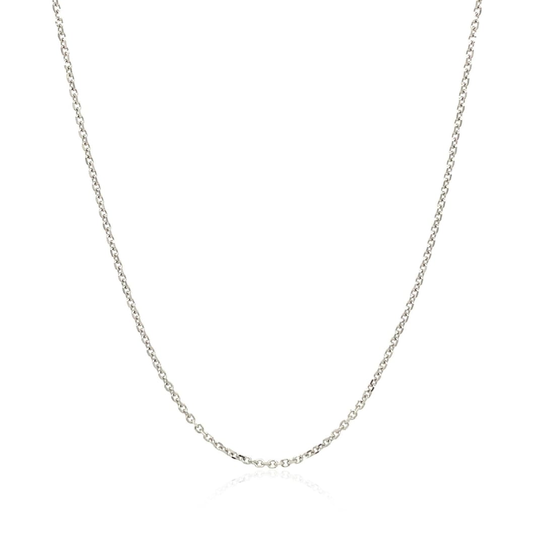 10k White Gold Cable Chain 1.1mm | Richard Cannon Jewelry