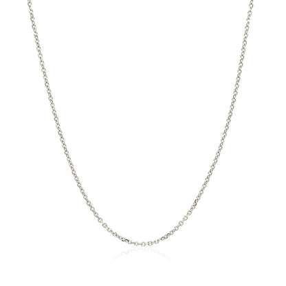 10k White Gold Cable Chain 1.1mm | Richard Cannon Jewelry