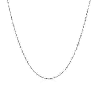 10k White Gold Cable Link Chain (0.50 mm) | Richard Cannon Jewelry