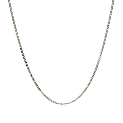 10k White Gold Gourmette Chain 1.0mm | Richard Cannon Jewelry
