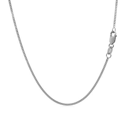 10k White Gold Gourmette Chain 1.0mm | Richard Cannon Jewelry