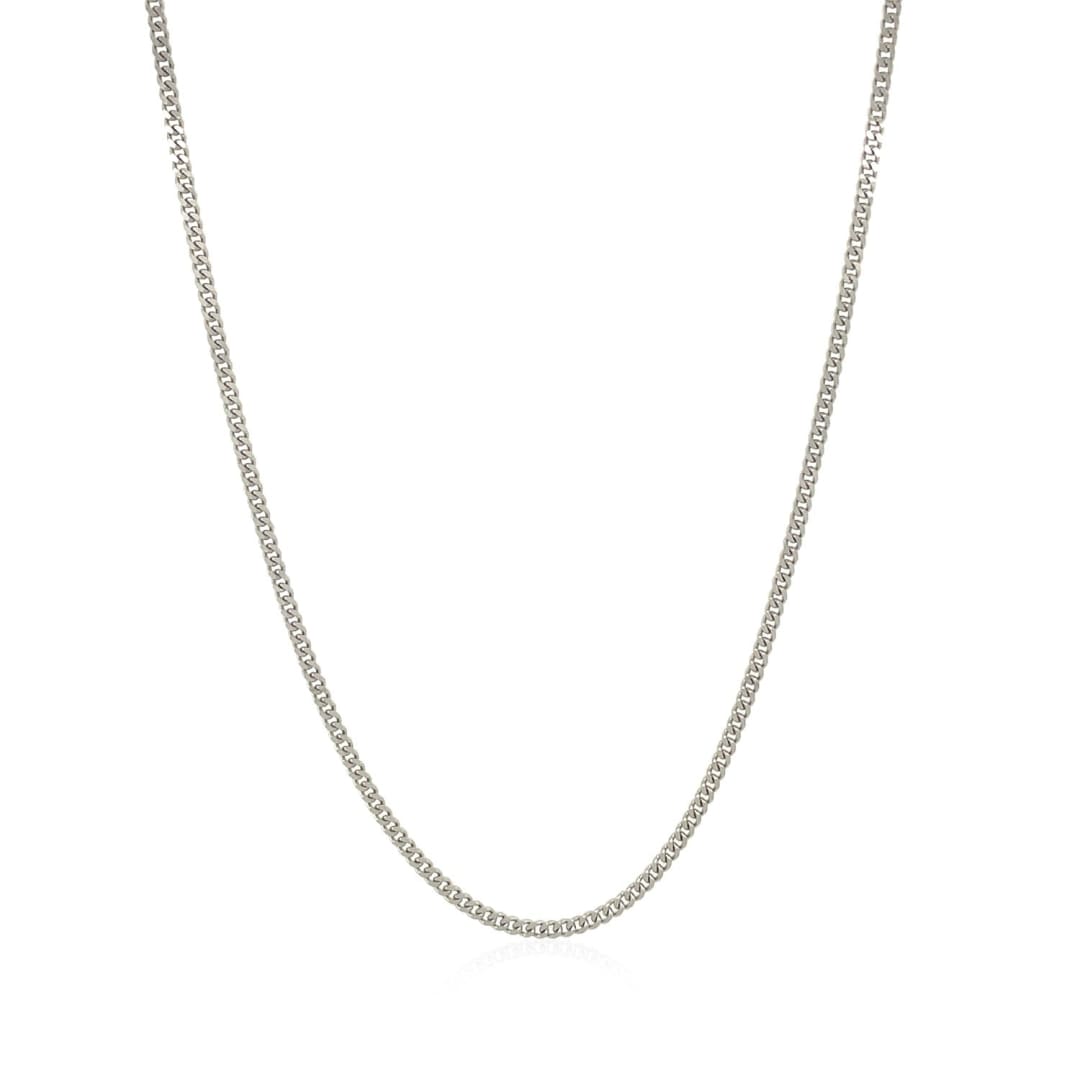 10k White Gold Gourmette Chain (1.40 mm) | Richard Cannon Jewelry