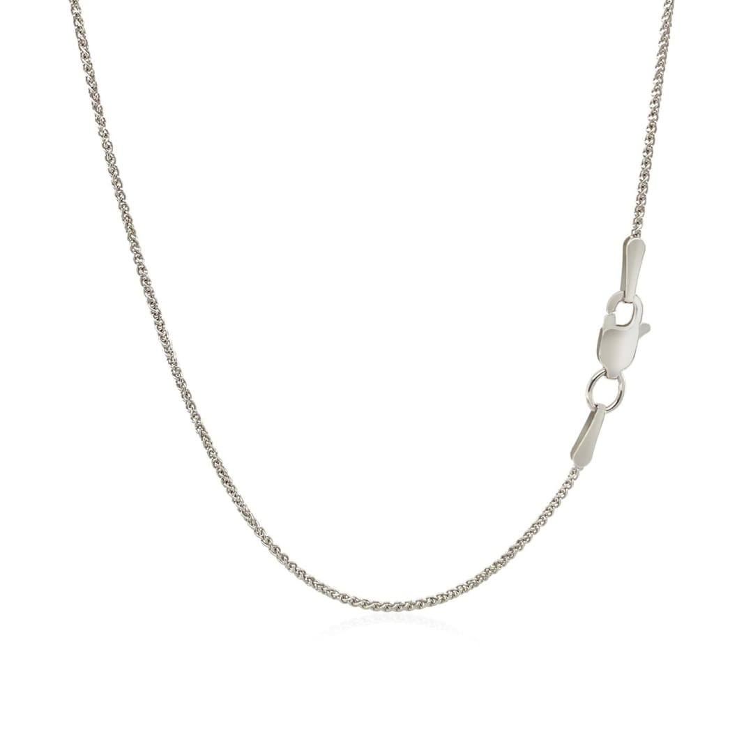 10k White Gold Wheat Chain 1.0mm | Richard Cannon Jewelry