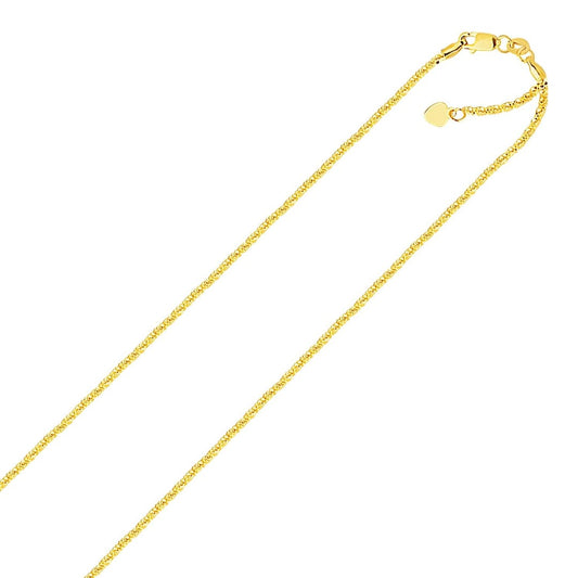 10k Yellow Gold Adjustable Sparkle Chain 1.5mm | Richard Cannon Jewelry