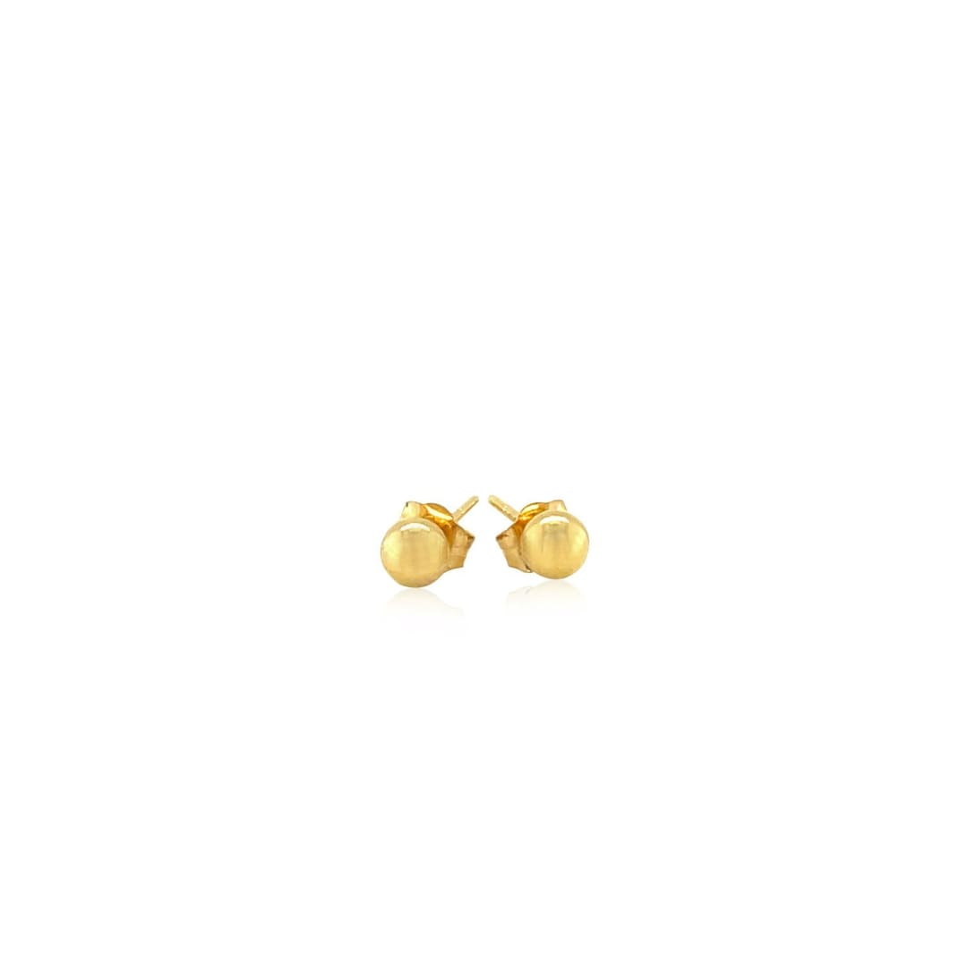 10k Yellow Gold Ball Style Stud Earrings (4.0 mm) | Richard Cannon Jewelry
