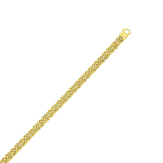 10k Yellow Gold Byzantine Design Chain Bracelet | Richard Cannon Jewelry