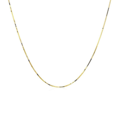 10k Yellow Gold Classic Box Chain 0.45mm | Richard Cannon Jewelry