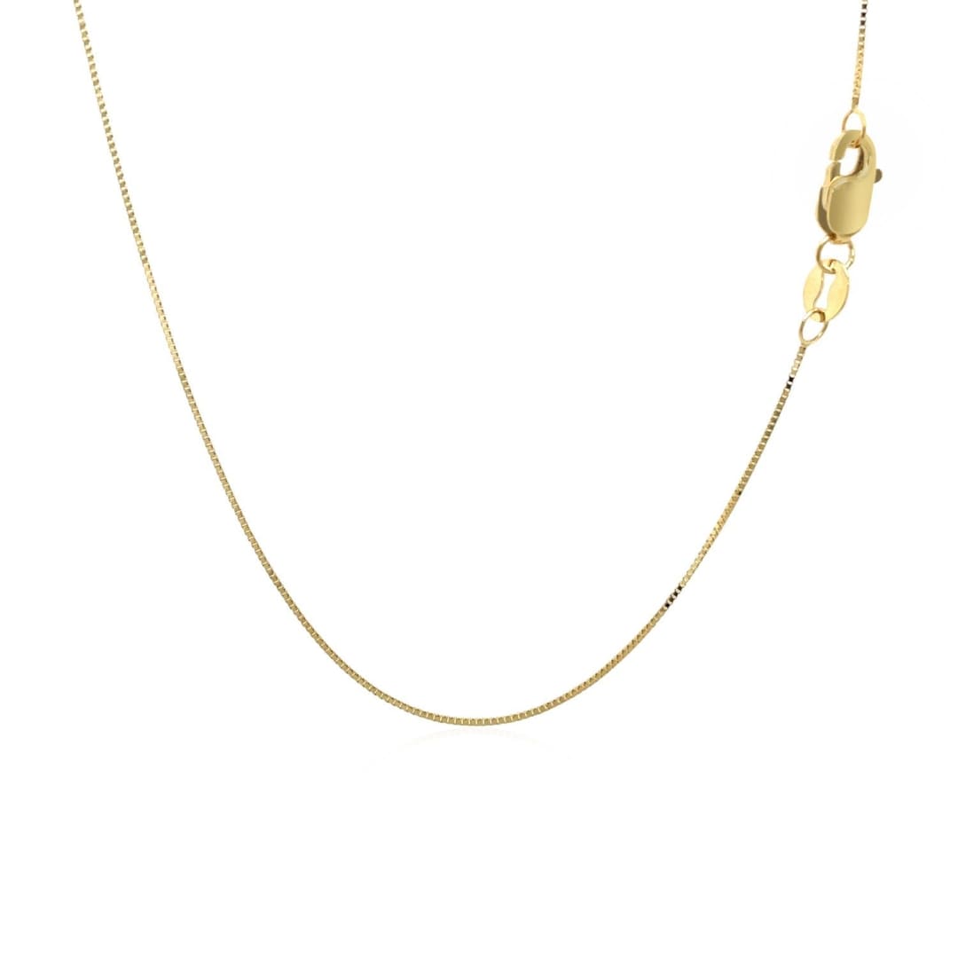 10k Yellow Gold Classic Box Chain 0.45mm | Richard Cannon Jewelry