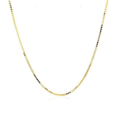 10k Yellow Gold Classic Box Chain 1.0mm | Richard Cannon Jewelry