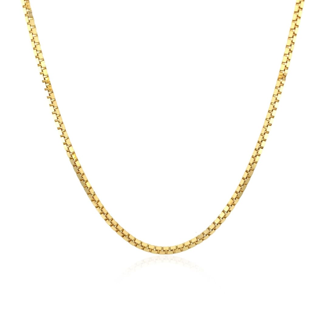 10k Yellow Gold Classic Box Chain 1.4mm | Richard Cannon Jewelry