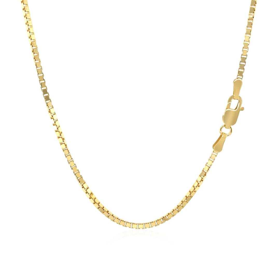 10k Yellow Gold Classic Box Chain 1.4mm | Richard Cannon Jewelry