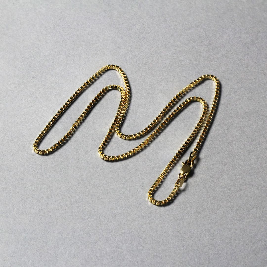 10k Yellow Gold Classic Box Chain 1.4mm | Richard Cannon Jewelry